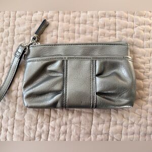Silver Faux Clutch